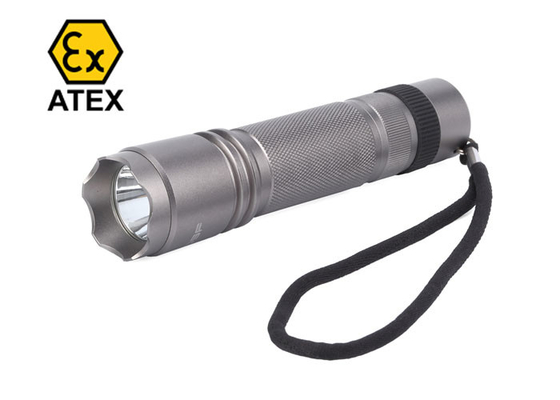 IP66 100Lm 1W Zustimmung des explosionssichere LED Taschenlampen-Aluminiumsilber-ATEX