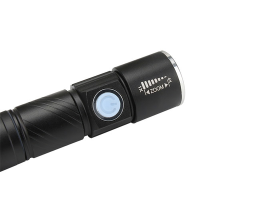 wieder aufladbare LED Taschenlampe 3W 350Lm USB mit Modi des Sicherheits-Hammer-3