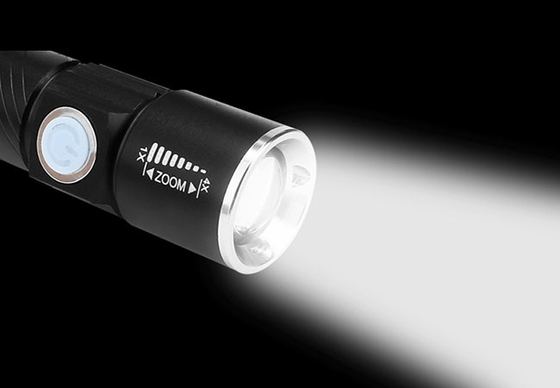 Professionelle wieder aufladbare LED-Taschenlampe mit Sicherheits-Hammer und Auto-Ladegerät